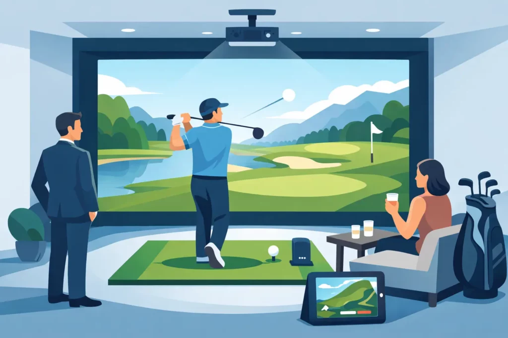 Indoor Golf Simulator Hire for Engaging Events
